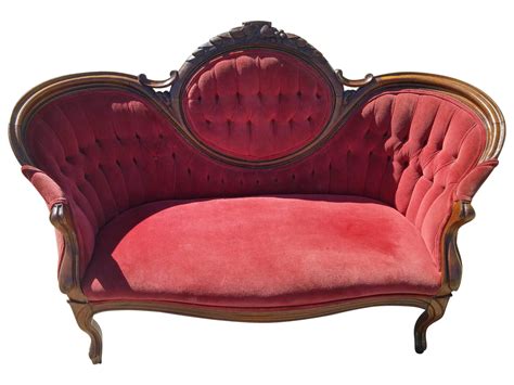 Antique Tufted Victorian Red Parlor Settee | Victorian settee, Classy furniture, Victorian furniture