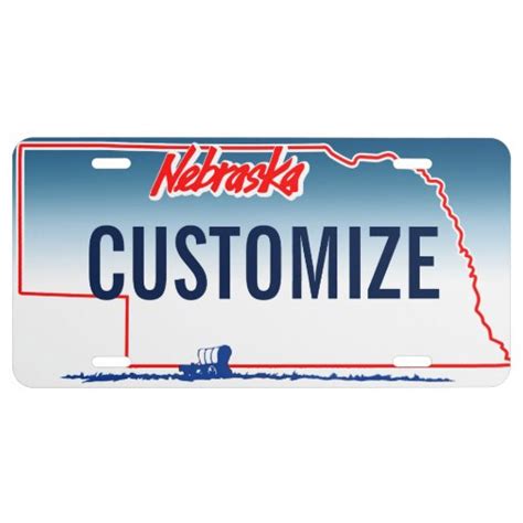 Nebraska Custom License Plate | Zazzle