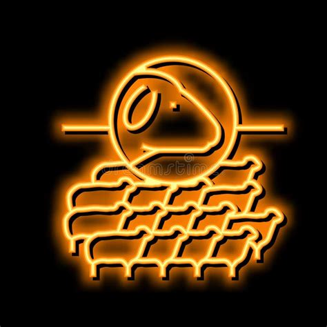 Herd Sheep Neon Glow Icon Illustration Stock Vector - Illustration of tool, farm: 271292561