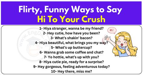 70+ Funny Ways to Say Hi To Your Crush - EngDic