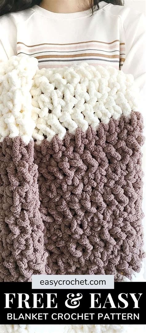 Crochet Weighted Blanket using Bernat Blanket Extra - Easy Crochet Patterns