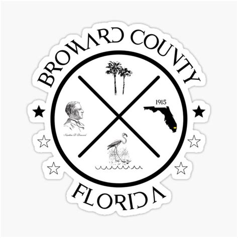 "Broward County Florida" Sticker for Sale by SoundConvo | Redbubble