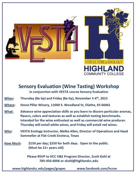 Wine Sensory Analysis Workshop - KS / Events / Home - Vesta