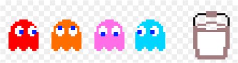 Pacman Ghosts Pixel Png, Transparent Png - vhv