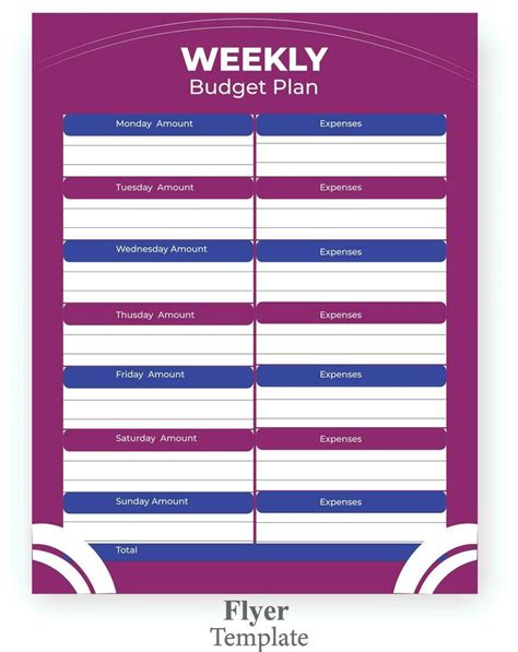 Budget planner template 36390044 Vector Art at Vecteezy