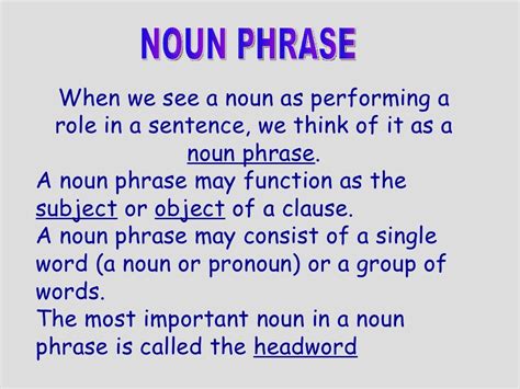 Noun phrases