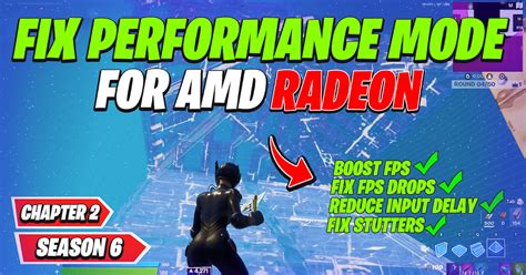 How To Fix Performance Mode In Fortnite For AMD Radeon - Fix Fortnite FPS Drops (Chapter 2 Season 6)