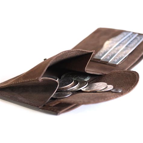 Classic Slim Fold Wallet + Coins Pocket (Brown) - Kjøre Project - Touch of Modern