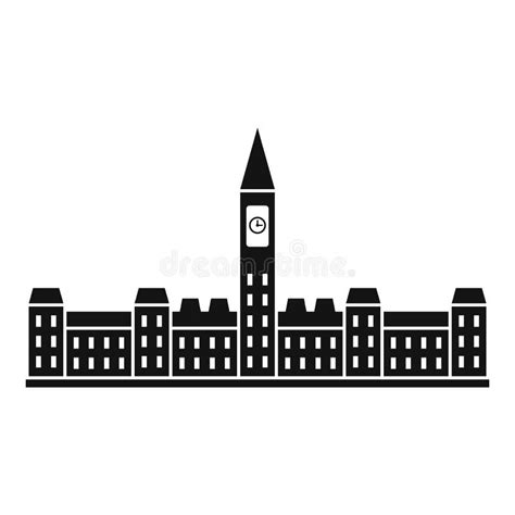 Parliament Building of Canada Icon, Simple Style Stock Vector - Illustration of architecture ...