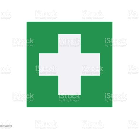 Green First Aid Cross Symbol Stock Illustration - Download Image Now - Accidents and Disasters ...