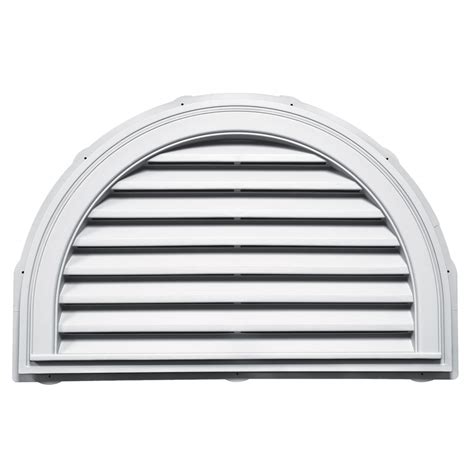 Mid America 34in. x 22in. Half Round Vinyl Gable Vent from BuyMBS.com