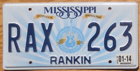 2014 Mississippi mint - Automobile License Plate Store: Collectible ...