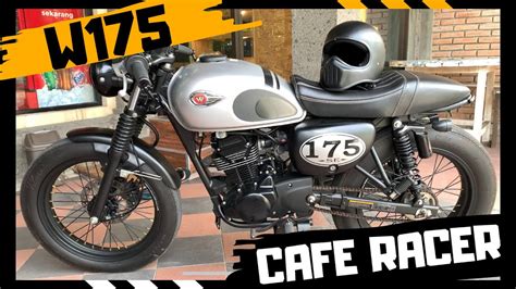 KAWASAKI W175 CUSTOM CAFE RACER - REVIEW - YouTube