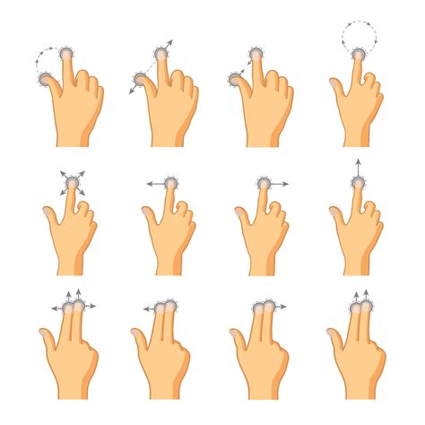 Premium Vector | Flat icons of touch gestures