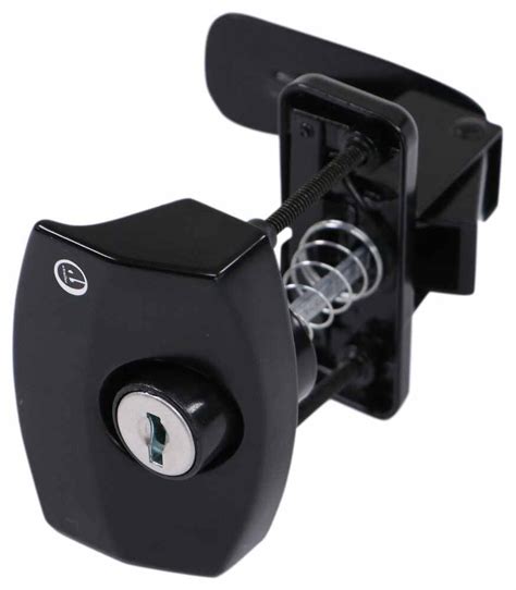 Locking Camper Door Latch - Black JR Products RV Door Locks 37211675