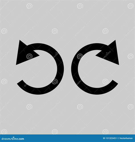 Undo and redo icon stock vector. Illustration of black - 131323451