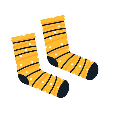 Cartoon Socks Clipart Transparent PNG Hd, Yellow Cartoon Long Socks, Sock, Yellow, Cartoon ...