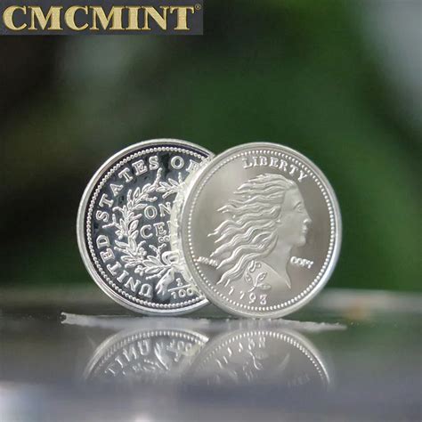 Fast Delivery Custom Silver Coins 1 Gram 999 Fine Silver 1793 1 Cent ...