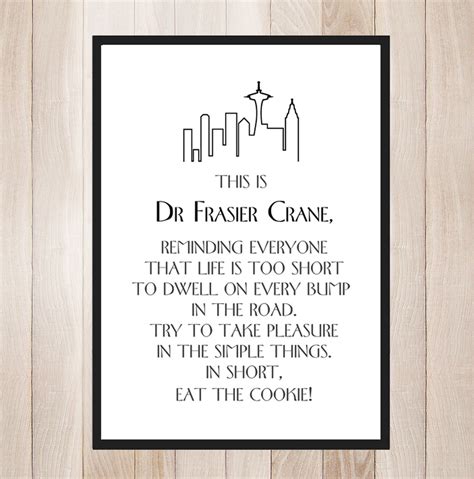 Frasier Crane Art Print Frasier Crane Quote Frasier TV | Etsy