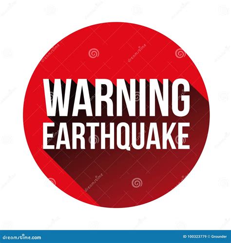 Earthquake Warning Cartoon Vector | CartoonDealer.com #38787387