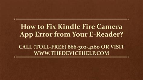 How to Fix Kindle Fire Camera App Error from Your E-Reader? by Kimberly Phillips - Issuu