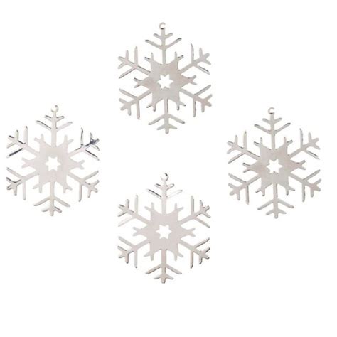 silver snowflake decorations by the christmas home | notonthehighstreet.com