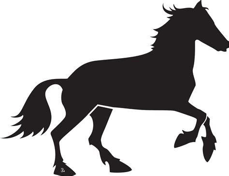 Black galloping horse silhouette vector – Free PSD,Vector,Icons