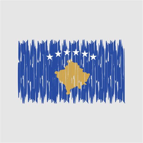 Kosovo Flag Brush Strokes. National Flag 9435872 Vector Art at Vecteezy