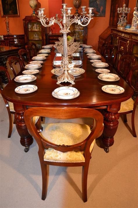 Antique Victorian Dining Table circa 1880 and 12 Chairs at 1stdibs