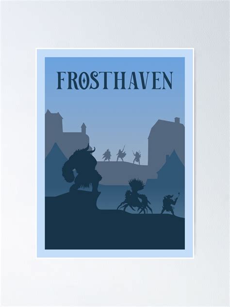 "Frosthaven Board Game- Minimalist Travel Poster Style - Gaming Art ...