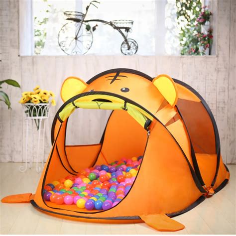 Lovely Portable Cartoon Animal Kids Toys Tent Children Kids Indoor Outdoor Playing House Folding ...