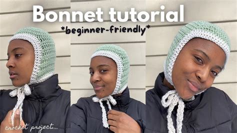 Crochet Bonnet Tutorial *Beginners* - YouTube