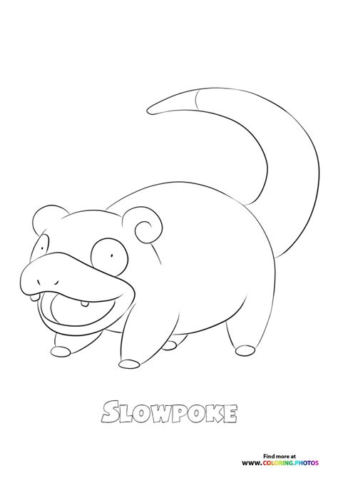 079 slowpoke - Coloring Pages for kids