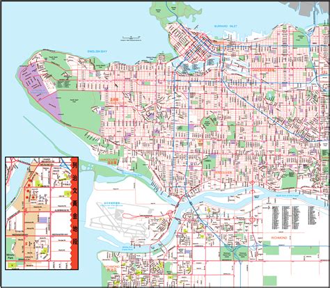 Vancouver Map • Mapsof.net