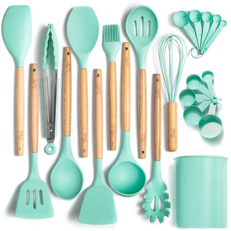 Three-Sixty Home ODORLESS 13 Pc Silicone Cooking Utensils Set with ...