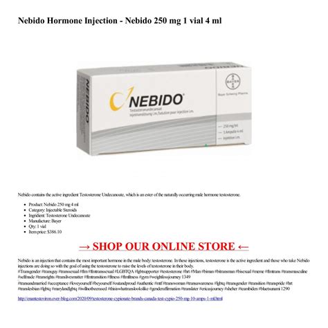 Nebido Hormone Injection Nebido 250 mg 1 vial 4 ml-html.pdf | DocDroid