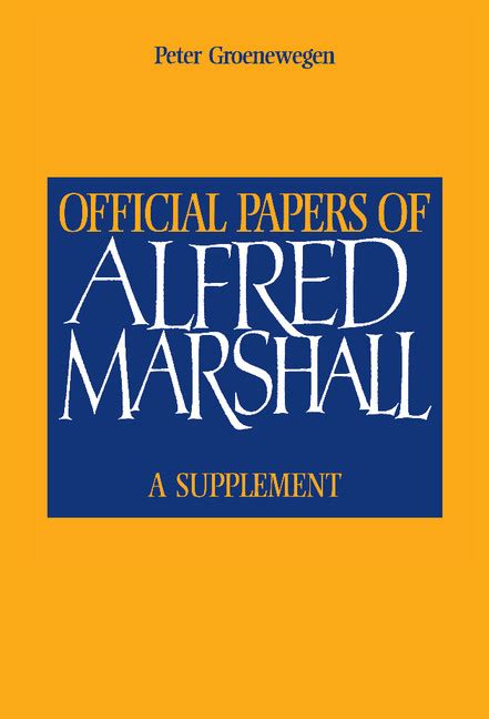 Official Papers of Alfred Marshall