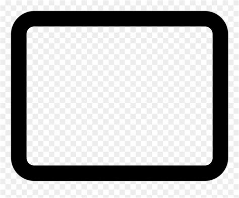 Rounded Rectangle Stroked Icon - Empty Tick Box Png Clipart (#1628525) - PinClipart