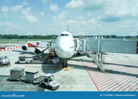 Unloading Luggage from Plane in Bangkok Editorial Stock Photo - Image of modern, band: 77639388