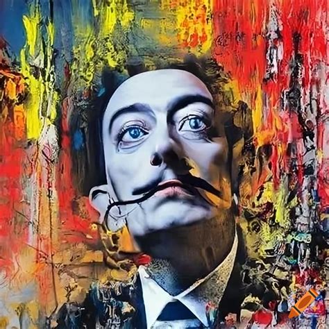 Powerful street art inspired by mr. brainwash and salvador dalí