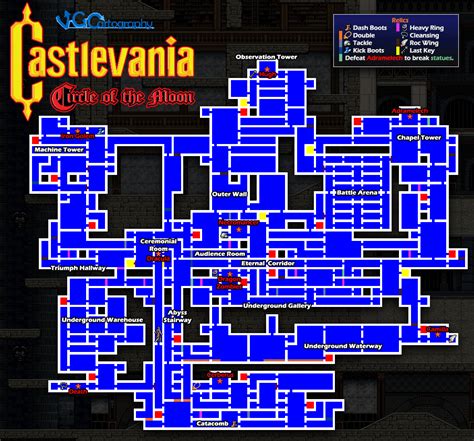 Castlevania Circle of the Moon Map by VGCartography on DeviantArt