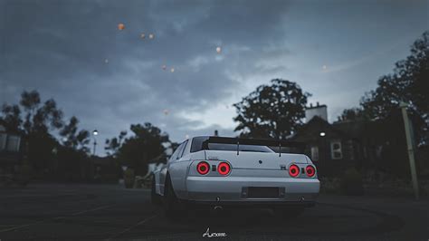 Nissan gt-r r32, rear view, japanese cars, white, Vehicle, HD wallpaper ...