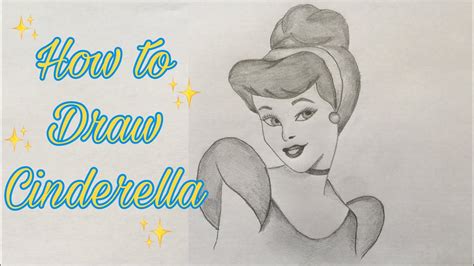 How to Draw Cinderella Step by Step | Pencil Sketch - YouTube