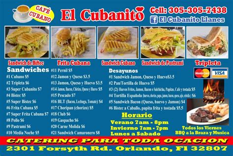 El Cubanito Food Truck Menu, Menu for El Cubanito Food Truck, East ...