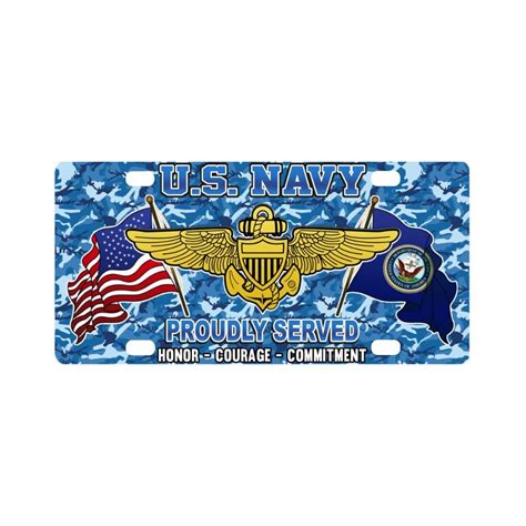 US Navy Naval Aviator Classic License Plate Classic License Plate ...