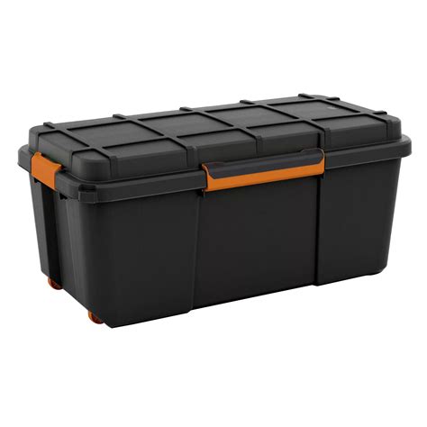 Form Flexi-store Black Large 74L Plastic Waterproof storage box | Departments | DIY at B&Q