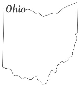 Ohio – Map Outline, Printable State, Shape, Stencil, Pattern – DIY Projects, Patterns, Monograms ...