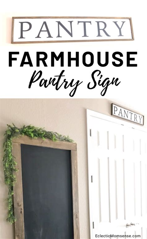 Farmhouse Inspired Pantry Sign - Eclectic Momsense