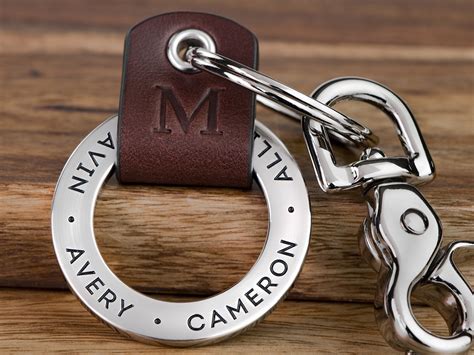 Maven Metals | Leather Stamped | Custom Engraved Keychain