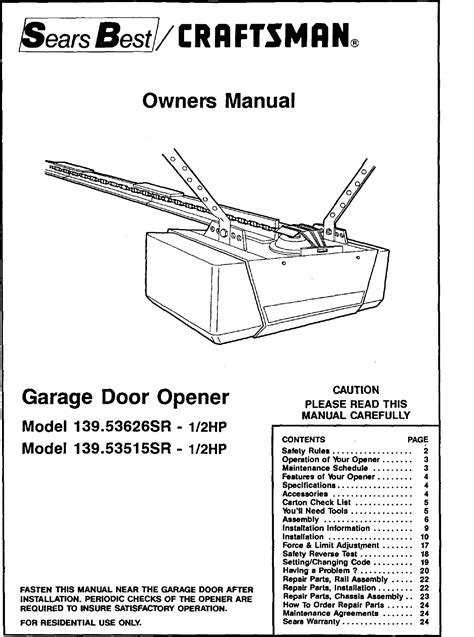 Garage Door Opener Repair Parts Craftsman | Dandk Organizer